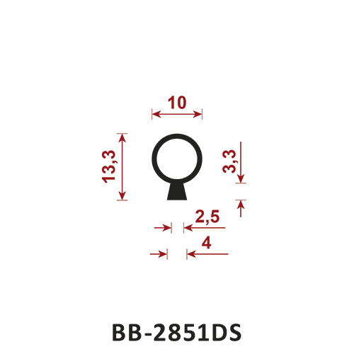 uszczelka epdm do ekranów akustycznych BB-2851DS