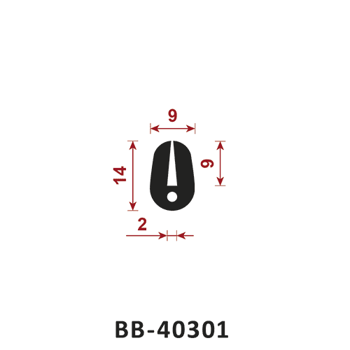 osłona krawędzi - uszczelka typu U BB-40301