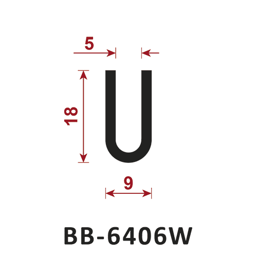osłona krawędzi - uszczelka typu U BB-6406W 5 mm